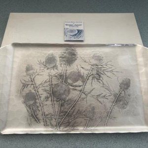 Garden Thistle Plants Wendell August Hand Forged Serving Platter Tray New in Box